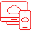 cloud communications icon red