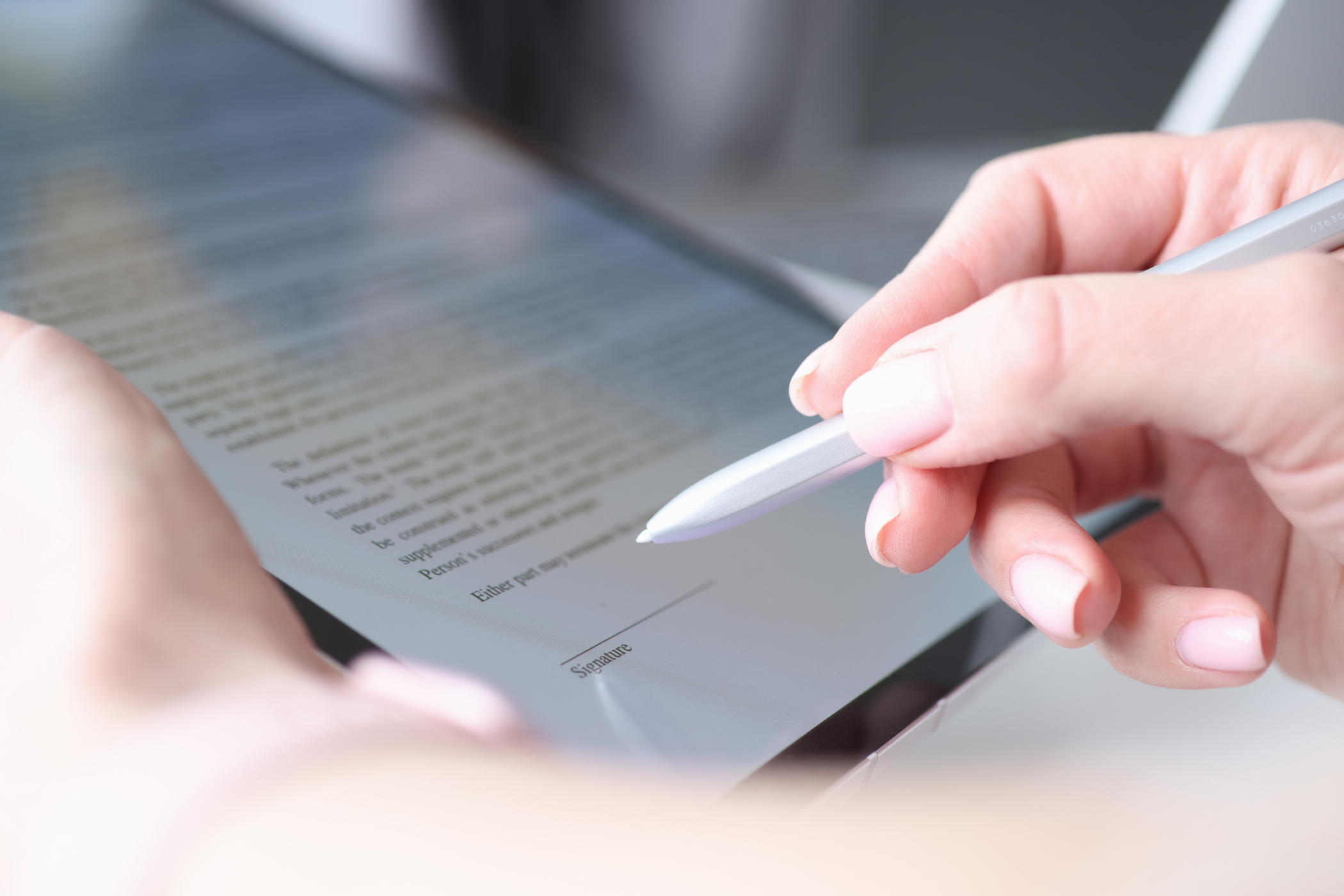 person signing an electronic document