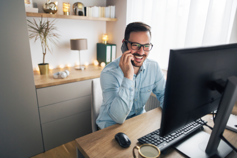 happy worker using a document management system in philadelphia