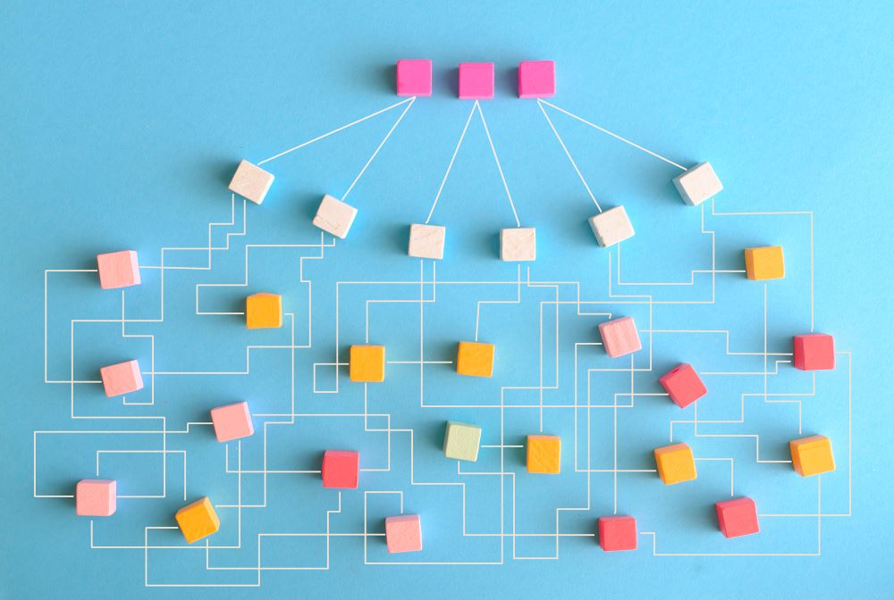 Conceptual image of print management where all systems are connected and easily tracked.